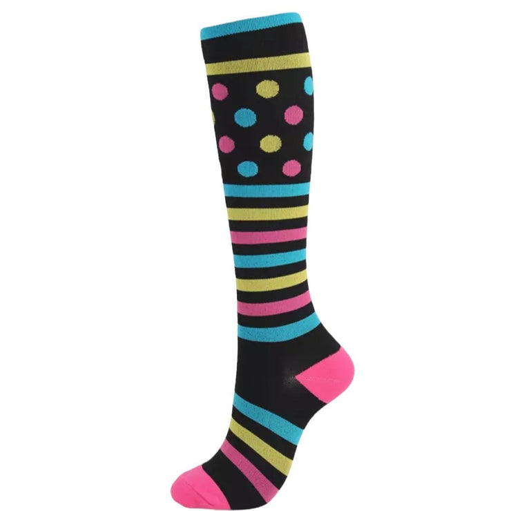 Colorful Polka Dots & Line